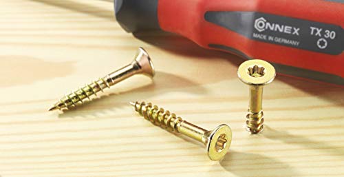 Connex Universalschrauben-Sortiment 900-teilig - Diverse Größen - Senkkopf - TX-Antrieb - Vollgewinde - Gelb verzinkt… – Bild 6