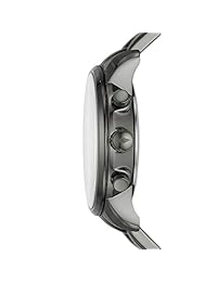 Fossil Q   Reloj inteligente híbrido de acero inoxidable para hombre, color gris ahumado (modelo: FTW1174)