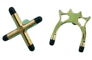 Homegames Pool Snooker Table Cue Rests CROSS & SPIDER Brass Rests