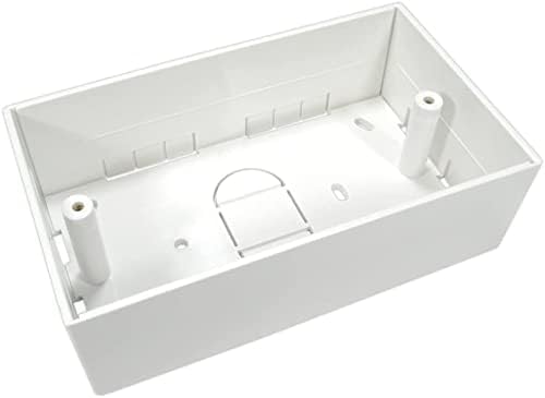 rhinocables Ethernet Back Box for Faceplate, Fits Wall Plate for Ethernet Cable Networking Sockets Surface Mount Box (1 PACK, 45mm)