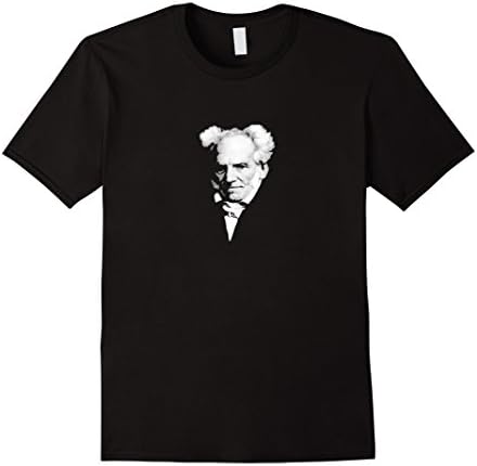 Mens Schopenhauer existentialist philosopher T-shirt XL Black