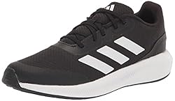adidas Run Falcon 3.0 Shoe, Black/White/Black, 2 US