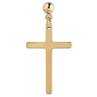 LLtidmsWL Earrings 1Pc Punk Men Women Stainless Steel Cross Dangle Studs Earrings Piercing Jewelry Golden