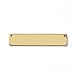 9 Count Gold Plated Stainless Steel Rectangle Bar Metal Stamping Blank Tag with Two Holes 39mm x 8mm