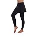 ANIVIVO Skirted Yoga Legging for Women,Skirted Capri Tennis Leggings Pants&Tennis Clothing Legging with Skirts(Black-Legnth,M)