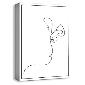 Canvas Wall Art-Lines Drawing-Canvas Prints Home Artwork Decoration for Living Room,Bedroom - 12x18 inches