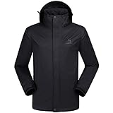 CAMEL CROWN Mens Waterproof Jacket Hooded Windbreaker Windproof Rain Coat Shell for Outdoor Hiking Climbing Traveling