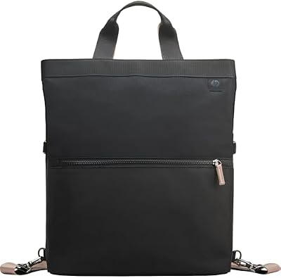 Borsa-Zaino Convertibile in Tracolla, Adatta per PC fino a 14,1" di Diagonale, Creata con Plastica Riciclata, Tasca dotata di Blocco RFID, Resistente all'Acqua, 18 L, Nera