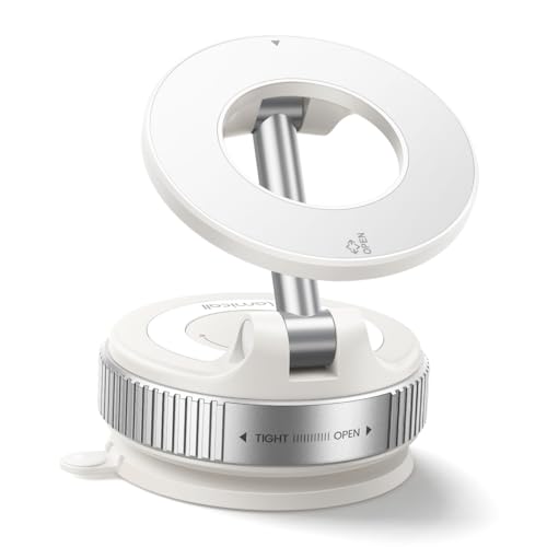 Lamicall Magnetische Handyhalterung Auto für Magsafe Autohalterung - [Vakuum Saugnapf & 24X Magnet] Mag Safehalterung Auto Handy Halterung, 360° Drehb