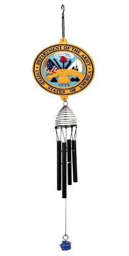 Red Carpet Studios Patriot Wind Chimes, 21-Inch Military Chime, Army