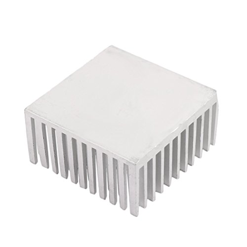uxcell 40mm x 40mm x 20mm Aluminum Heatsink Heat Diffuse Cooling Fin Silver Tone