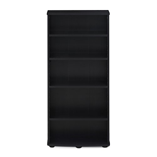 Furinno 17058EX Jaya 4-Tier Multimedia Storage Tower, Espresso