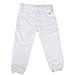 Alleson Athletic Girls' Standard Belt Loop Fastpitch Pant – Five Pro-Style Fit, Moisture-Wicking & Durable Fabric, White, X-Large
