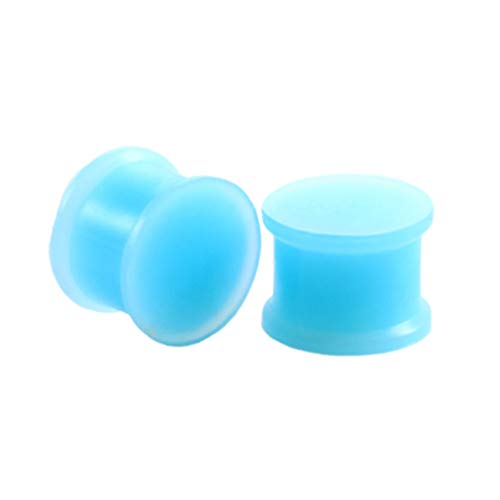 CABBE KALLO 24Pcs Silicone Ear Gauge Plugs Stretching Kit Double Flared Flesh Tunnels Saddle Expander Set (Gauge=7/8"(22mm)) - Thumbnail 2