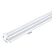 Brillihood T5 Integrated LED Single Light Fixture, 4FT, 2200lm, 6000K (Bright White) Milky Cover, 20W Utility Shop Light, Kitchen, Ceiling and Under Cabinet Light Tube with ON/Off Switch (10-Pack)