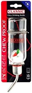 Paws Products Glass Water Bottle Chew Proof Glass Water Bottle Rabbit Guinea Pig Hamster (175ml Bottle)