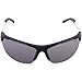 1602 Pugs 100% UV Sports Sunglasses, Semi-rimless High-Performance with Fully Adjustable Ear Tips (Black, White and Gray Frame, Black Lens)
