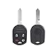 HelloAuto Remote Key Fob fits Ford Explorer 2001-2015 Ford Mustang 2005-2014, Ford Edge Escape Focus Empty Key Shell 4-btn 2PCS