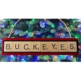 Buckeyes Christmas Ornament Letters Tiles Handmade