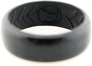 Mens Silicone Ring by Rhino Rings (Midnight Black, Medium (8.5-10mm))