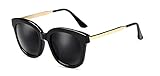 GAMT Seiko Carved Block Flower Polarized Sunglasses Box Square Sunglasses For Men And Women UV400 Black