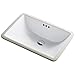 KRAUS Elavo 21-inch Rectangular Undermount White Porcelain Ceramic Bathroom Sink with Overflow, KCU-241
