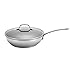 Circulon Genesis Deep Stainless Steel Nonstick Frying Pan / Fry Pan / Skillet with Lid - 12.5 Inch, Silver