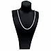 AmyRT Jewelry 3mm Titanium Steel Womens & Mens Silver Wheat Chain Necklace 30 in
