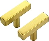 Ravinte 10 Pack Gold T Bar Cabinet Knobs 2 Inch
