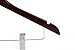 JS HANGER Solid Walnut Finish Wooden Suit Hangers with Anti-Rust Pant Clips, 20 Pack