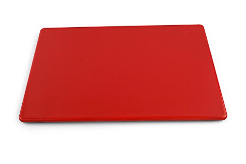Commercial Plastic Cutting Board, NSF, 18 x 12 x 0.5 Inches, Red - //medicalbooks.filipinodoctors.org
