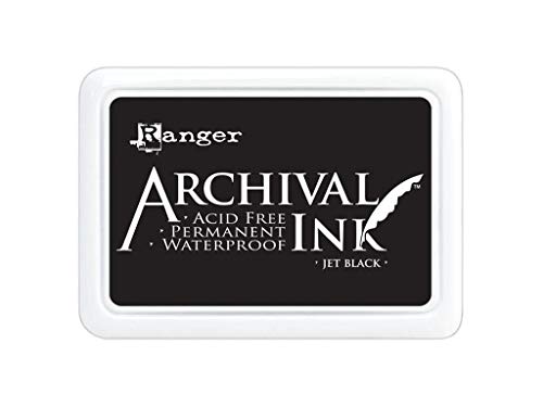 Ranger RGRA3P.06701 Archival Ink Pad #3 Jumbo Jet Black Ink Pad Jumbo Black