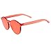 zeroUV One Piece PC Lens Rimless Ultra-Bold Colorful Mono Block Sunglasses 60mm (Red)