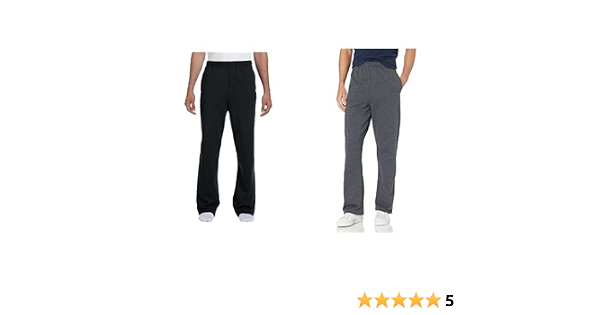 Adult Open Bottom Sweatpants, Black 