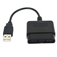 Kathleen88 Game Controller Adapter Durable Gaming Accessory PS2 to PS3 USB Easy to Use PC Support Cable Converter Portable