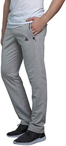 SCR SPORTSWEAR Men's Sweatpants Workout Athletic Running Sweats Lounge Pants Zipper Pockets 30 32 34 36 38 Long Inseam