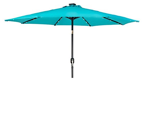 Trademark InnovationsDeluxe Solar Powered LED Lighted Patio Umbrella - 9'