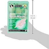 Beauty Formulas Relaxing Foot Mask 1 Pair Shea Butter Peppermint Dry Heels view 3
