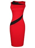 Mooncolour Womens Sleeveless Back Zip Bodycon Pencil Dress