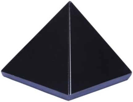 Kala Emporium Powerful Energy Charged Natural Obsidian 20-30mm Pyramid Black Color Semi Precious Gemstone