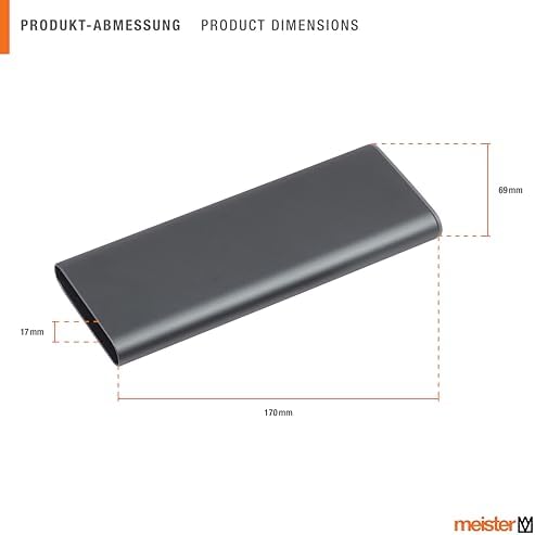 Set di punte per meccanici, 69 x 170 x 17 mm, 48 pezzi, elegante custodia in alluminio, set di riparazione per smartphone, PC, orologi, occhiali, ecc