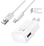 Galaxy S7 Wall and Car Charger Kit with Micro-USB Cable/Galaxy S6/Galaxy S6 Active Charger Fast Micro USB 2.0 Cable by ixir Compatible with Samsung Products - (Fast Wall + Car Charger + 2 Cables)