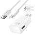 Galaxy S7 Adaptive Fast Wall Charger Set with Micro-USB Cable, Galaxy S6, Galaxy S6 Active Charger Fast Micro USB 2.0 Cable by ixir Compatible with Samsung Products - (Fast Wall Charger + Micro Cable)