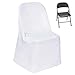 Efavormart White Folding Chair Cover-Flat-Pack of 5