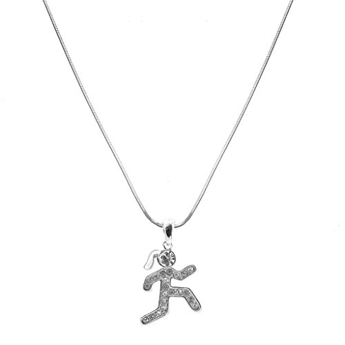 chelseachicNYCCrystal Track and Field Cross country Marathon Runner Necklace