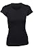 TheLovely Casual Basic Plain Crew Neck Stretch Short Sleeve Workout Tee Shirt Top (black, m )