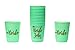 14 Bride and Bride Tribe Bachelorette Party Cups, Bridal Shower Cups for Bachelorette Party, Bridal Shower - Mint and Gold, 16 Ounces
