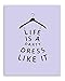 CRYSTAL CANVAS Cute Dress Hanger Quote Prints - Set of 6 (8x10 Inches) Glossy Wall Art Decor Photos Fashion Silhouette Typography
