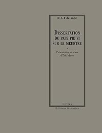 Dissertation du pape Pie VI sur le meurtre
