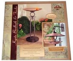 Tom Torrens Kyoto 2 Pc Birdbath Bird Bath Bird Feeder Set